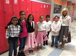 4th grade dressed in 1950s clothes 